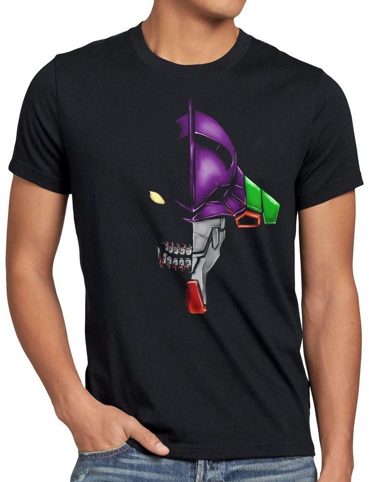 style3 Print-Shirt Herren T-Shirt EVA-01 evangelion anime roboter kaiju von style3