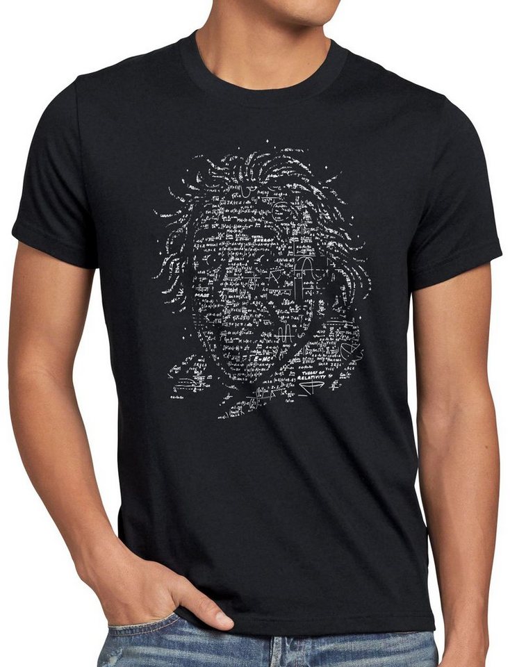 style3 Print-Shirt Herren T-Shirt Einstein Logik urknall mathematik albert von style3