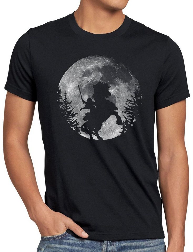 style3 Print-Shirt Herren T-Shirt Epona Mond link ocarina twilight princess von style3