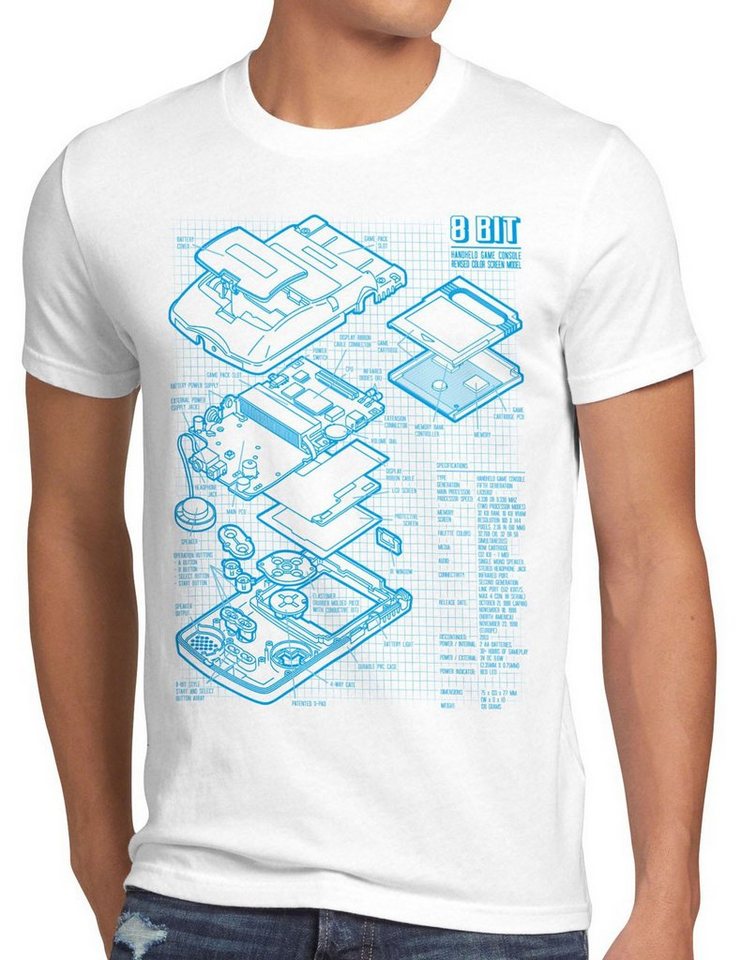 style3 Print-Shirt Herren T-Shirt Game Boy classic gamer mario super retro nes zelda handheld 8-Bit von style3