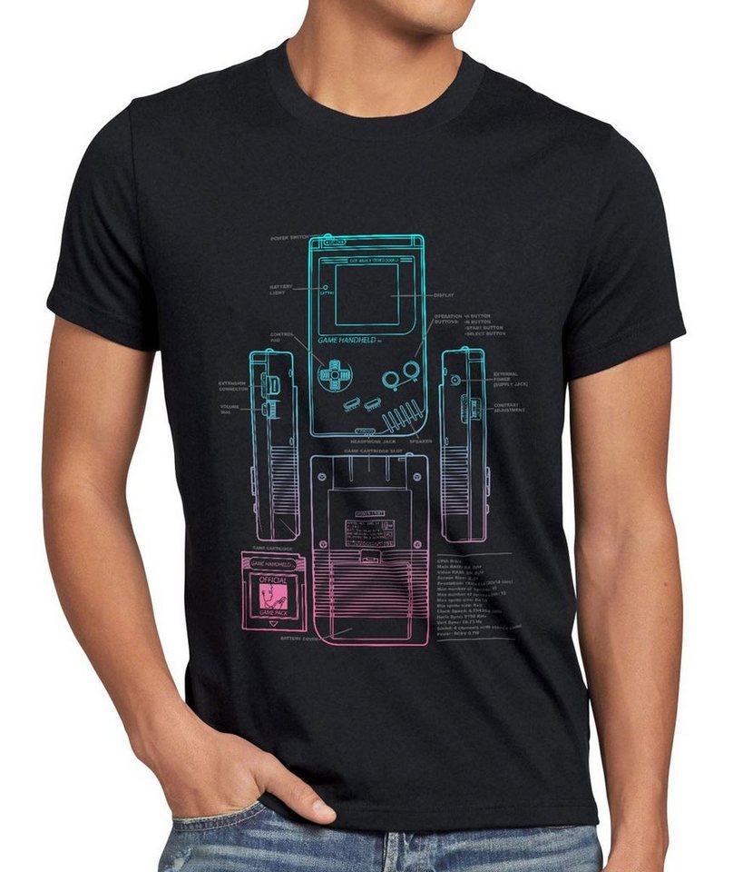 style3 Print-Shirt Herren T-Shirt Game Handheld retro boy classic gamer von style3