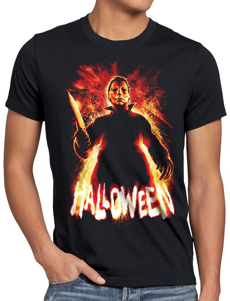 style3 Print-Shirt Herren T-Shirt Halloween michael horror myers von style3