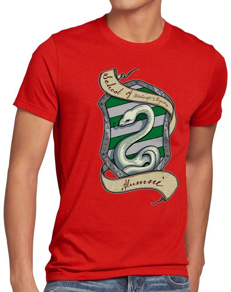 style3 Print-Shirt Herren T-Shirt Haus Schlange Hut schule zauberei wasser potter von style3