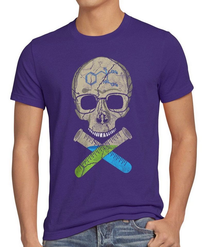 style3 Print-Shirt Herren T-Shirt Heisenberg totenkopf Breaking Skull Walter Bad white meth pollos von style3