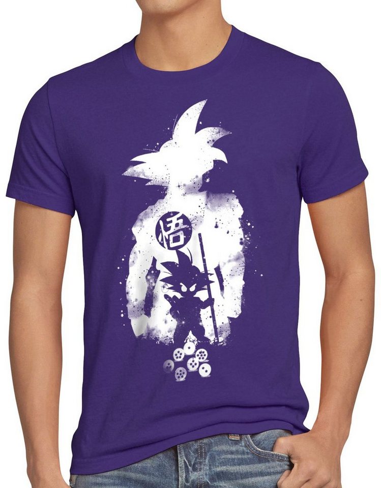style3 Print-Shirt Herren T-Shirt Kamehameha Energie Gallic Dragon Beam Ball von style3