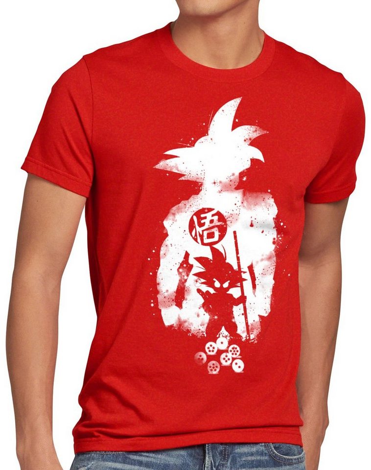 style3 Print-Shirt Herren T-Shirt Kamehameha Energie Gallic Dragon Beam Ball von style3