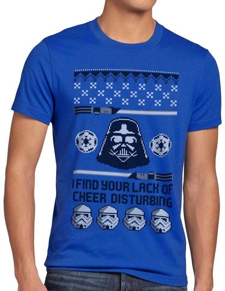style3 T-Shirt Lichtschwert Ugly Sweater star vader sith wars pulli weihnachtsbaum von style3