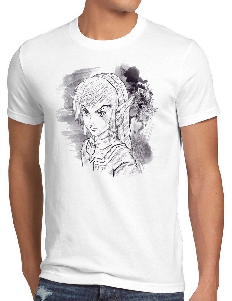 style3 Print-Shirt Herren T-Shirt Link Legend switch zelda game gamer wild boy hyrule amiibo spiel von style3