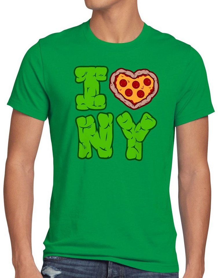 style3 Print-Shirt Herren T-Shirt Love NY Turtle Teenage New York Mutant von style3