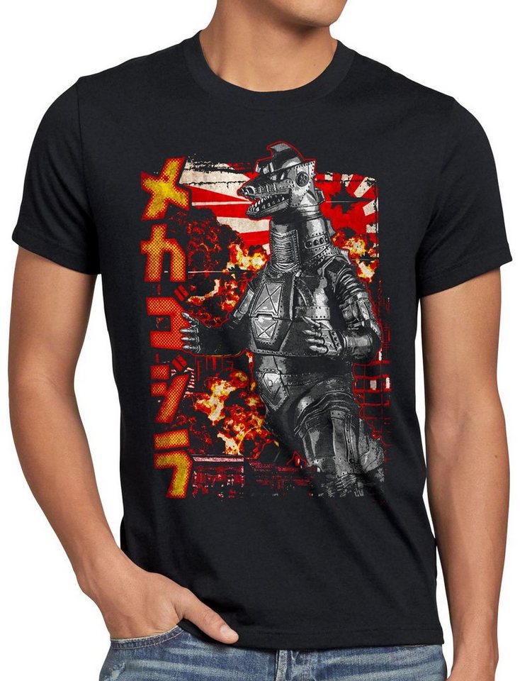 style3 Print-Shirt Herren T-Shirt Mechagojira kaiju japan monster von style3