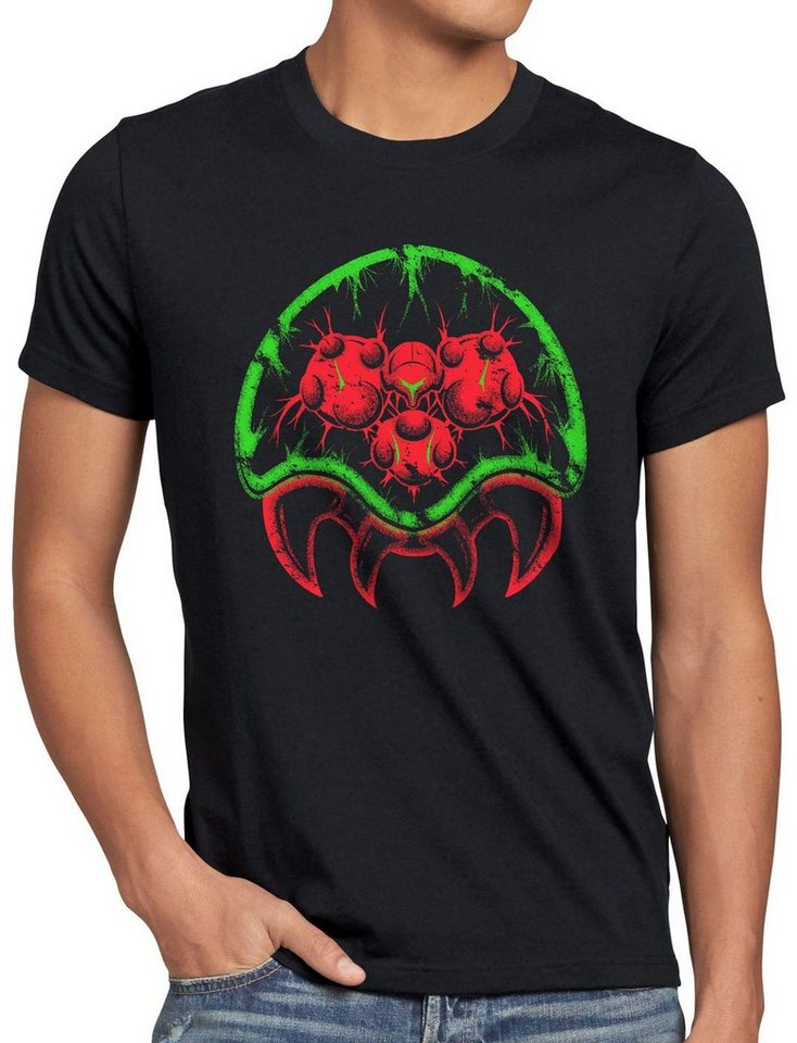 style3 Print-Shirt Herren T-Shirt Metroid Morph gamer snes samus aran switch von style3