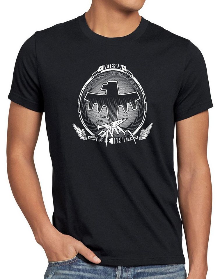 style3 Print-Shirt Herren T-Shirt Mobile Infantry Veteran starship infanterie weltraum von style3