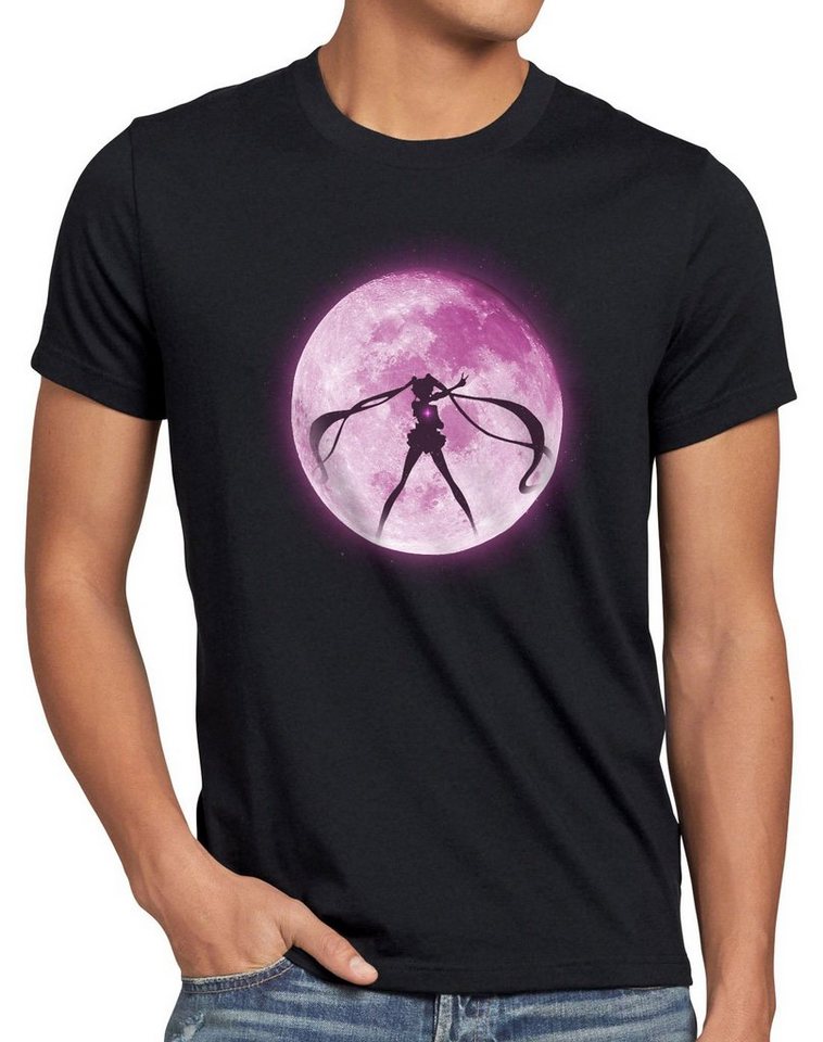 style3 Print-Shirt Herren T-Shirt Mondzauber sailor mondstein moon luna bunny mars anime von style3