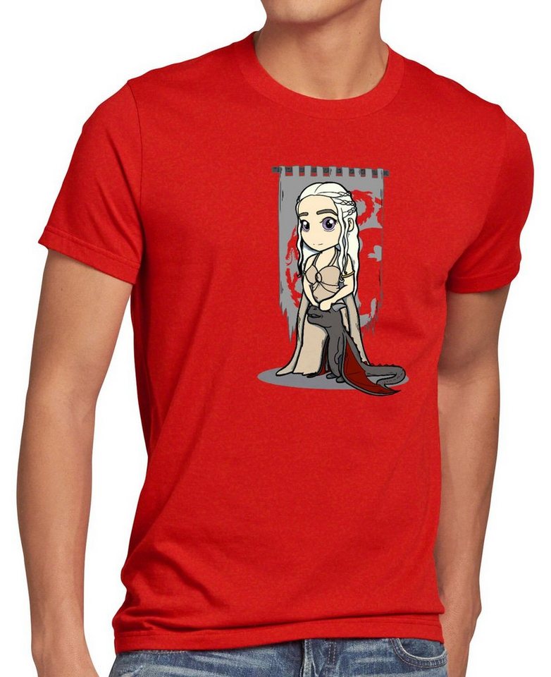 style3 Print-Shirt Herren T-Shirt Mutter der Drachen chibi daenerys targaryen von style3