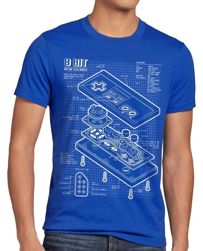 Print-Shirt Herren T-Shirt NES Controller classic gamer 8-Bit mario nintendo snes zelda n64 von style3