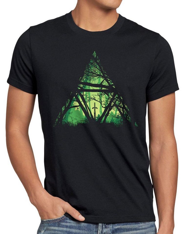 style3 Print-Shirt Herren T-Shirt Nature Triforce link hyrule gamer von style3