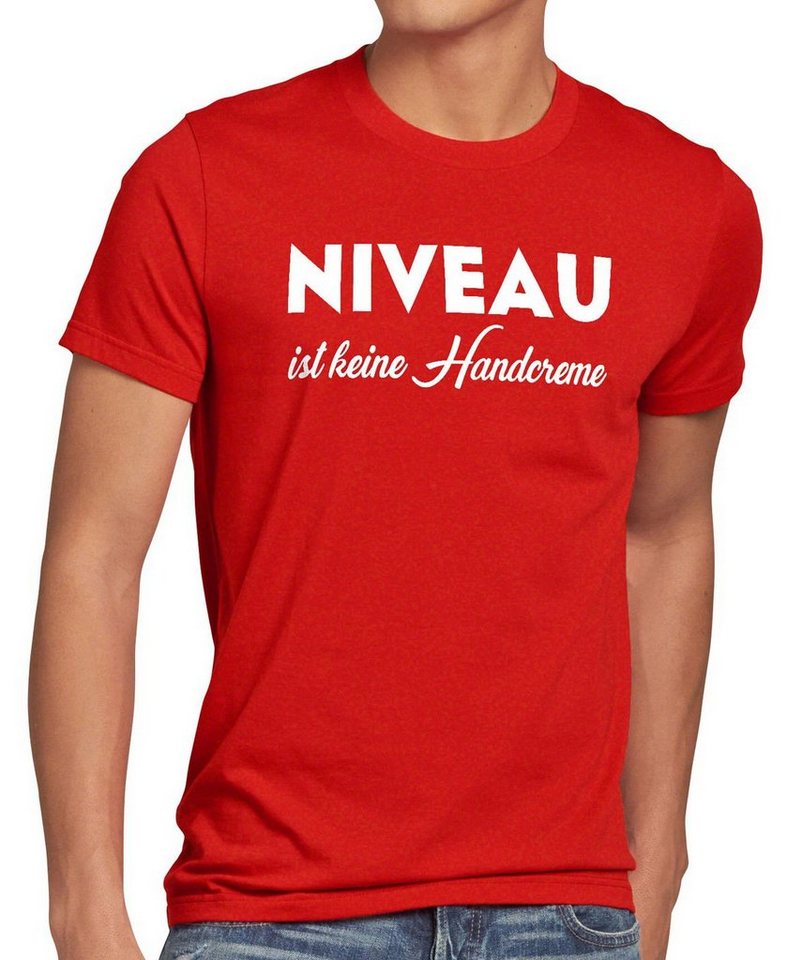 style3 Print-Shirt Herren T-Shirt Niveau ist keine Handcreme Creme Funshirt Spruch nivea fun lustig von style3