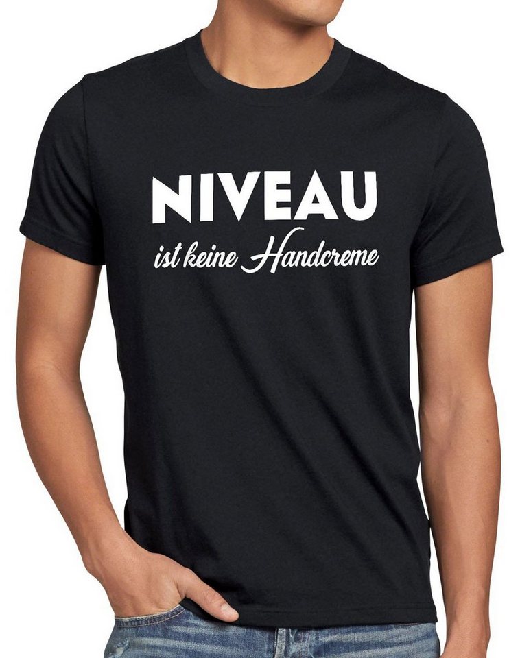 style3 Print-Shirt Herren T-Shirt Niveau ist keine Handcreme Creme Funshirt Spruch nivea fun lustig von style3