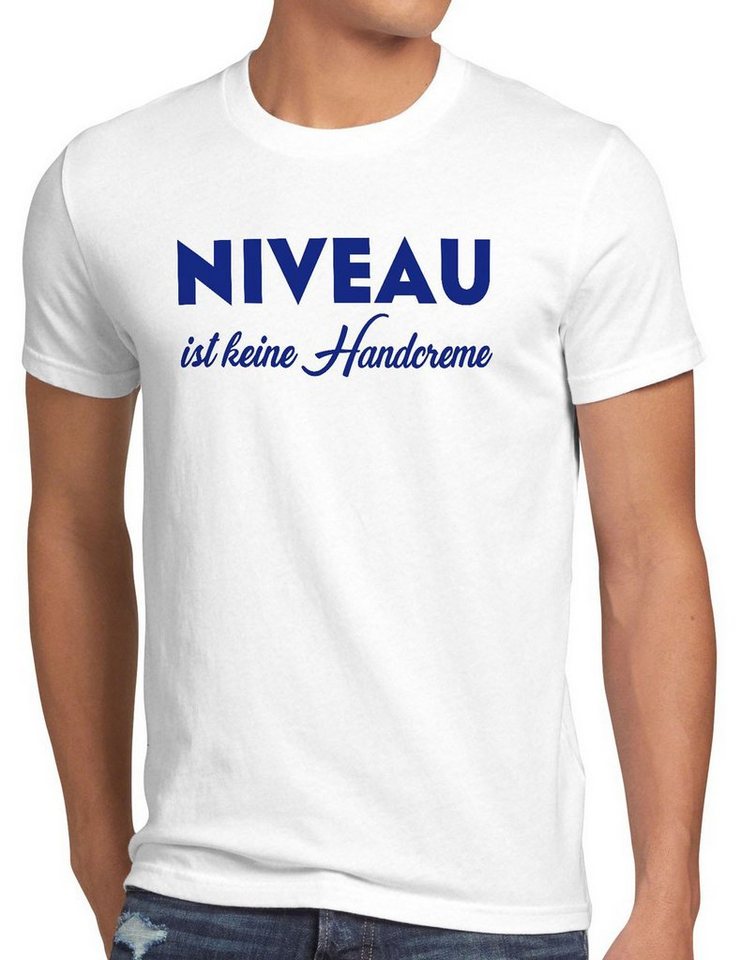 style3 Print-Shirt Herren T-Shirt Niveau ist keine Handcreme Creme Funshirt Spruch nivea fun lustig von style3