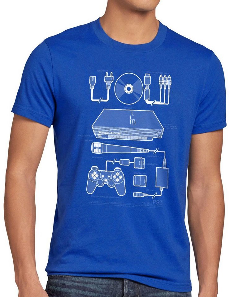 style3 Print-Shirt Herren T-Shirt PS2 Retro Gamer PS gamepad konsole classic von style3