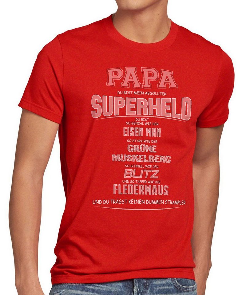 style3 Print-Shirt Herren T-Shirt Papa Superheld Super Held Hero Fun Funshirt Spruch Shirt Vatertag von style3