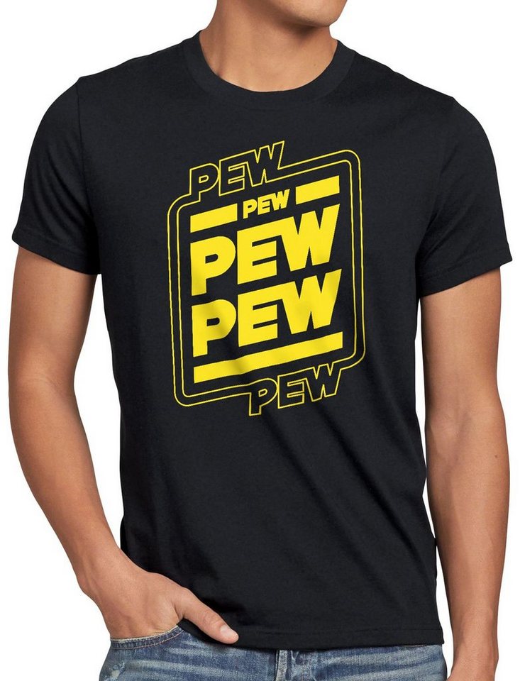 style3 Print-Shirt Herren T-Shirt Pew Pew Pew Pew star blaster von style3