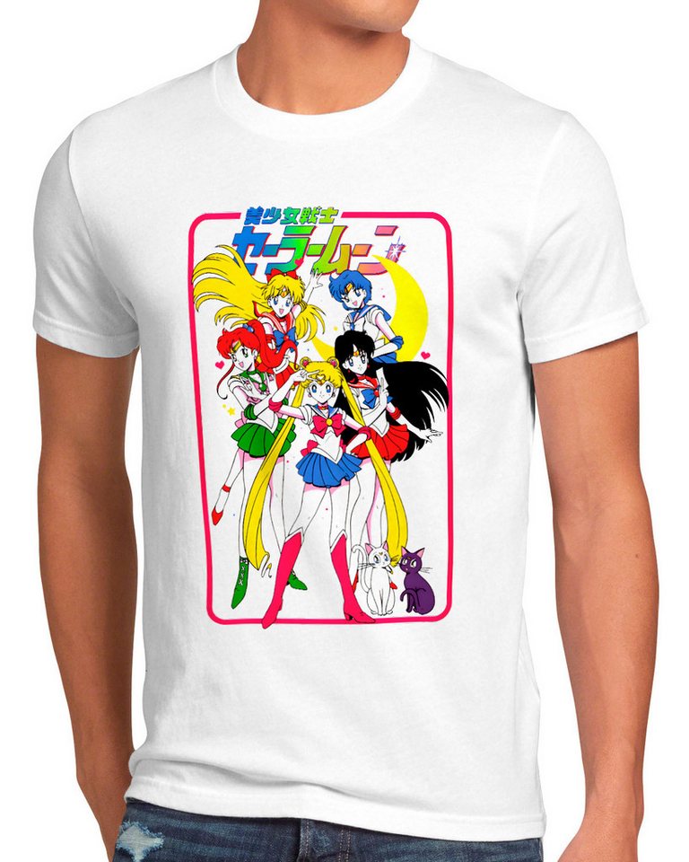 style3 Print-Shirt Herren T-Shirt Pretty Galaxy Girls sailor moon anime cosplay crystal von style3