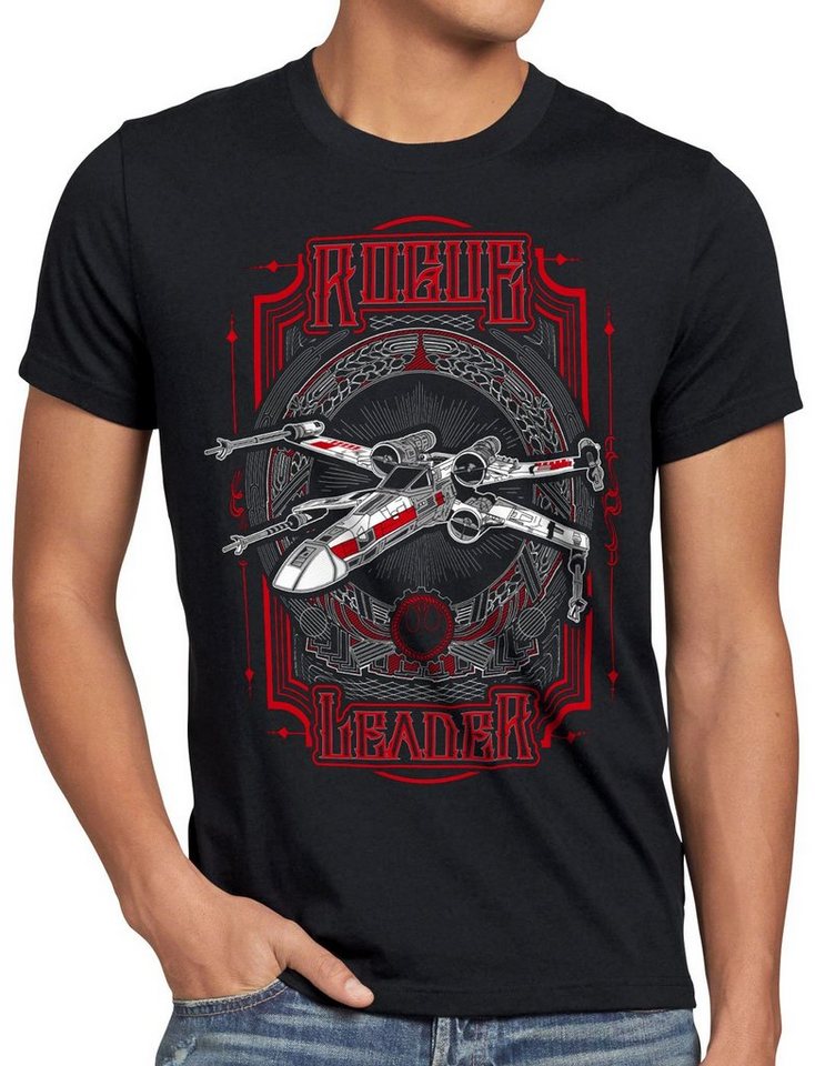 style3 Print-Shirt Herren T-Shirt Red Leader t-65 x-wing von style3