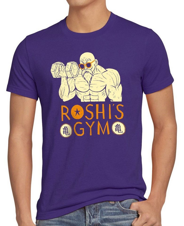 style3 Print-Shirt Herren T-Shirt Roshis Gym goku dragon vegeta ball super z meister anime manga von style3