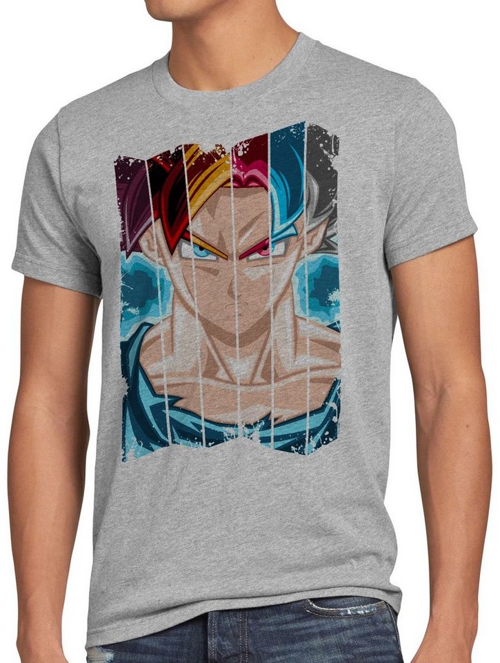 style3 Print-Shirt Herren T-Shirt Sajajin Evolution god modus evolution saiyajin dragon von style3