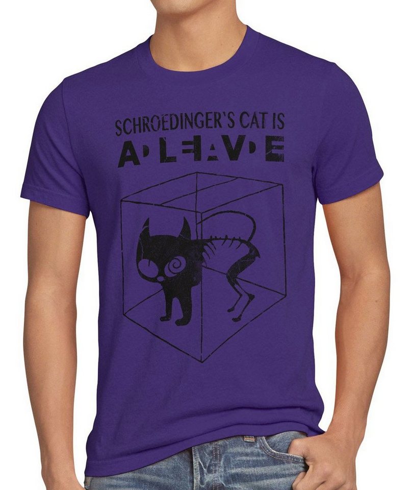 style3 Print-Shirt Herren T-Shirt Schroedinger's Katze Big Bang Sheldon schrödingers Theory cat neu von style3