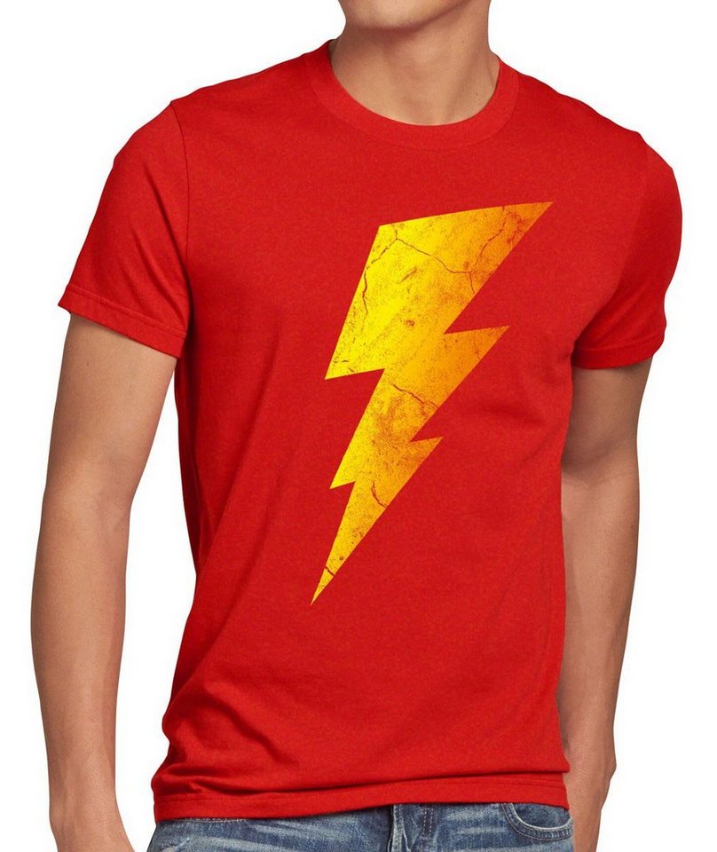 style3 Print-Shirt Herren T-Shirt Sheldon Lightning Bolt Blitz flash bang Comic cooper big theory von style3