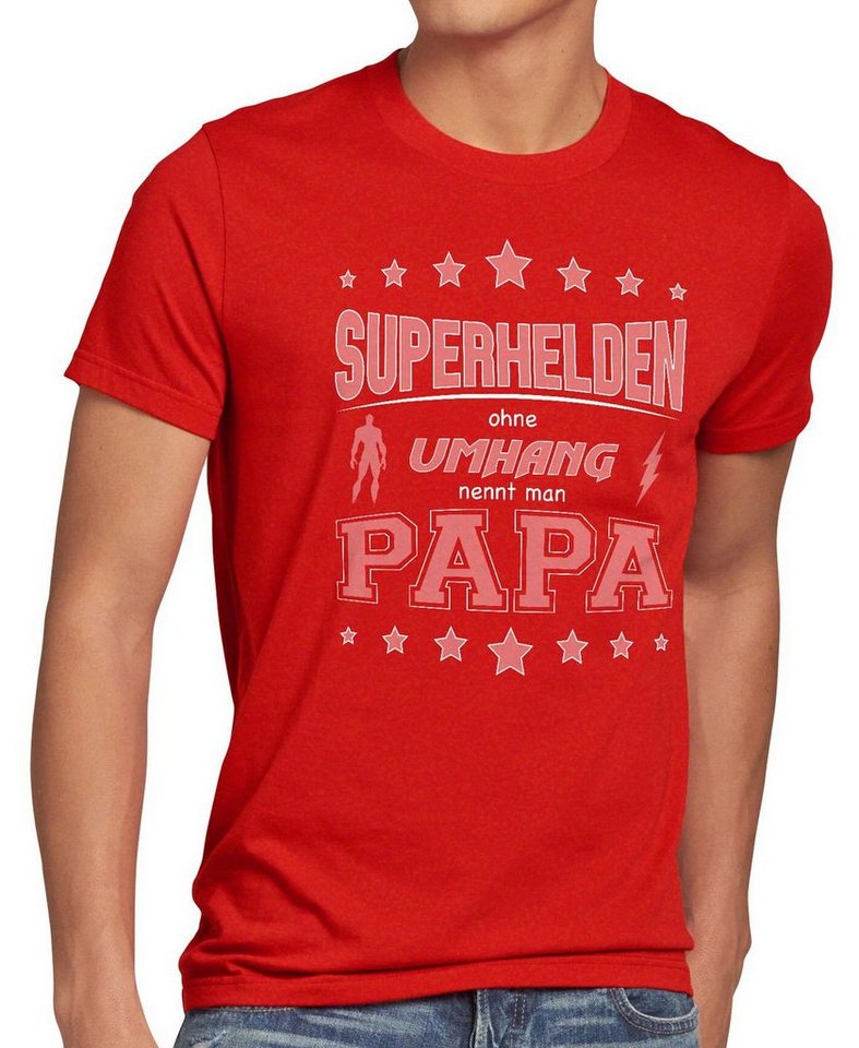 style3 Print-Shirt Herren T-Shirt Superhelden ohne Umhang nennt man Papa Fun Shirt Vater Dad Spruch von style3