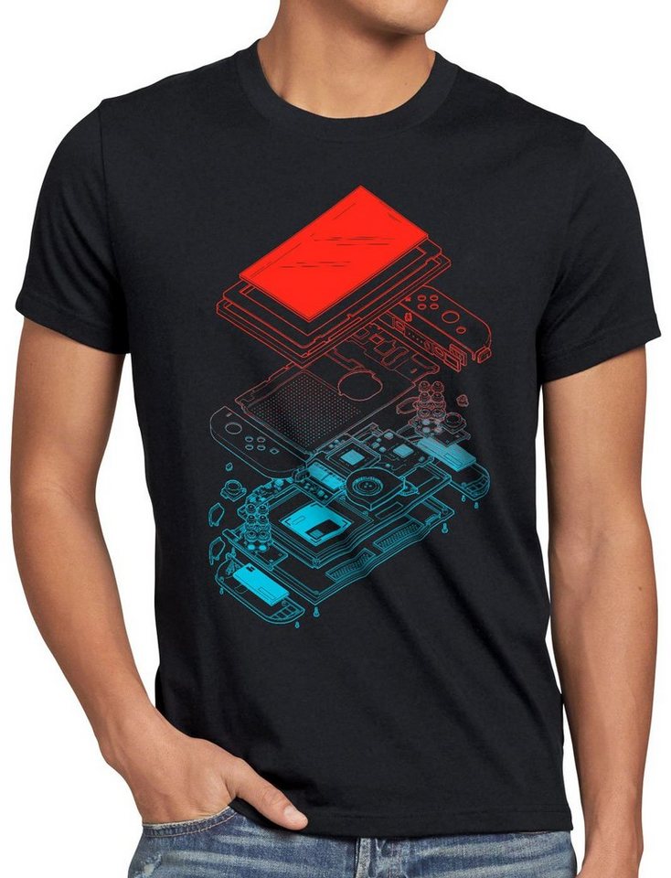style3 Print-Shirt Herren T-Shirt Switch Exploded pro gamer konsole joy-con von style3