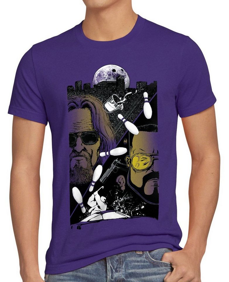 style3 Print-Shirt Herren T-Shirt The Dude lebowski bowling bowler big Jeff Bridges john goodman von style3