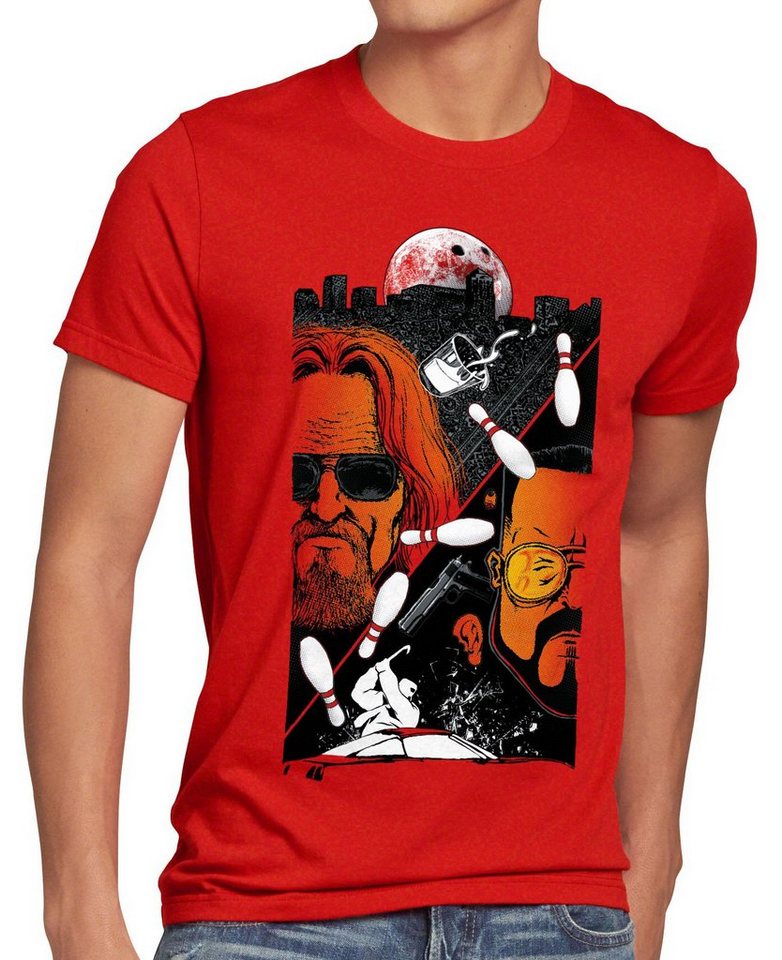 style3 Print-Shirt Herren T-Shirt The Dude lebowski bowling bowler big Jeff Bridges john goodman von style3
