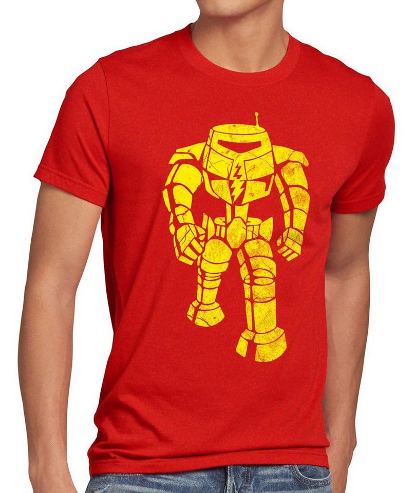 style3 Print-Shirt Herren T-Shirt The Robot Sheldon evolution big Roboter cooper theory bang held von style3