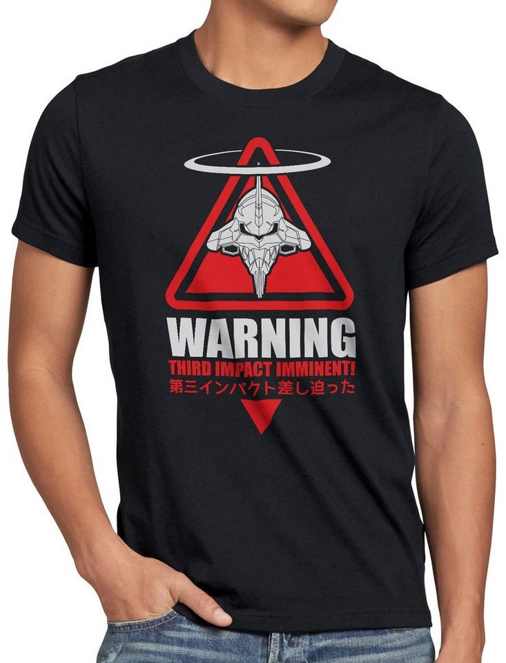 style3 Print-Shirt Herren T-Shirt Third Impact evangelion anime roboter kaiju von style3