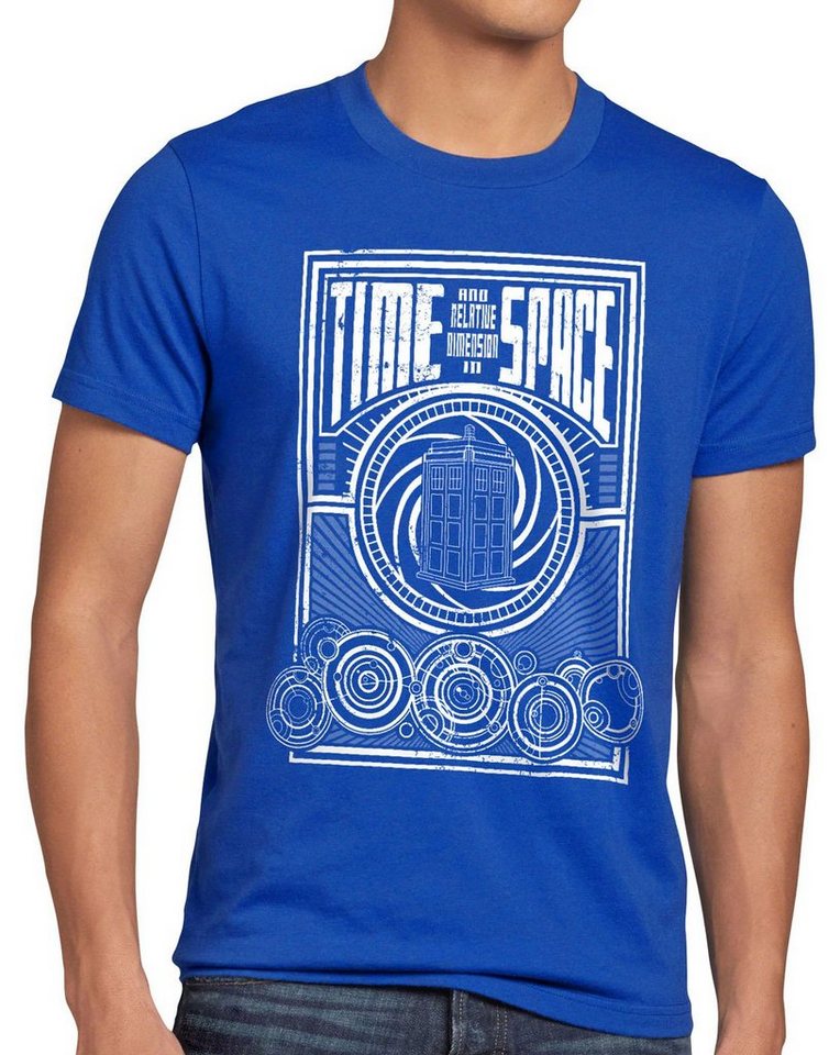 style3 Print-Shirt Herren T-Shirt Time meets Space zeitreise timelord notrufzelle von style3