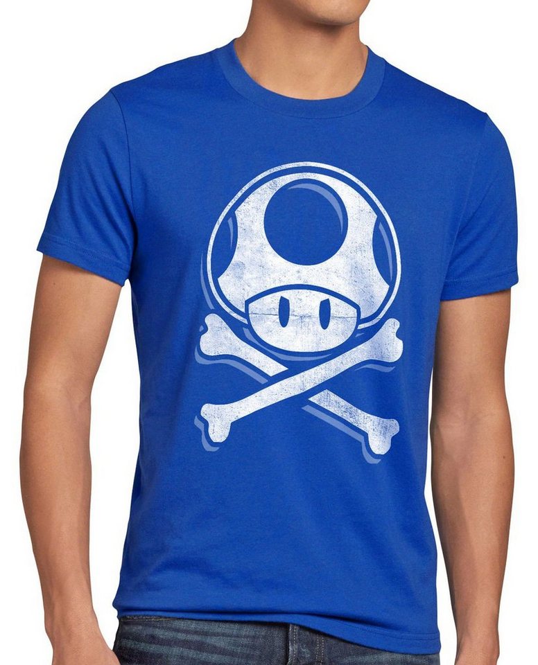 style3 Print-Shirt Herren T-Shirt Toadskull mario totenkopf videospiel konsole super world von style3