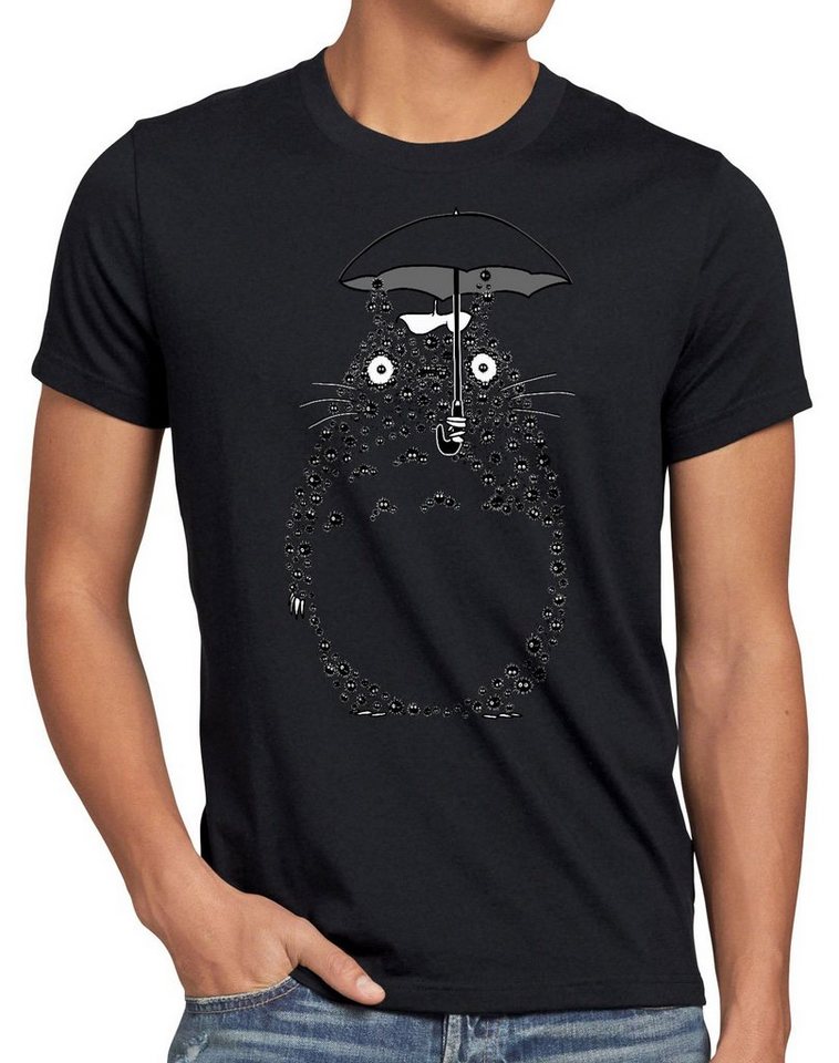 style3 Print-Shirt Herren T-Shirt Totoro Russmännchen neko mein nachbar anime tonari no von style3