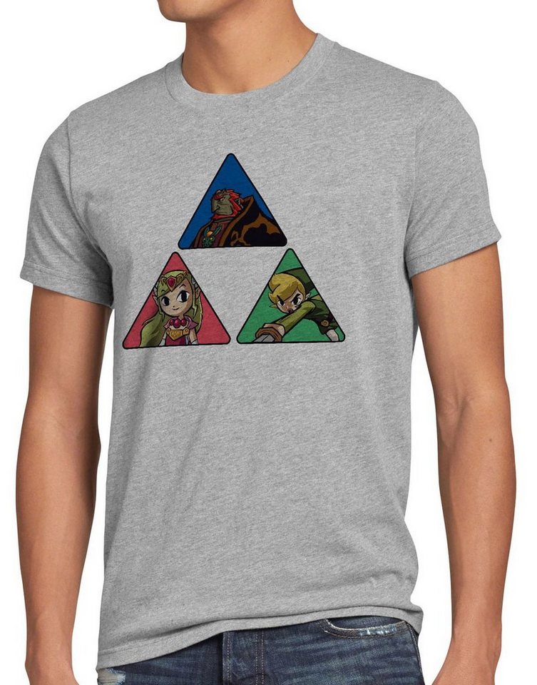 style3 Print-Shirt Herren T-Shirt Triforce Link Gamer Hyrule boy zelda game wild breath legend of von style3