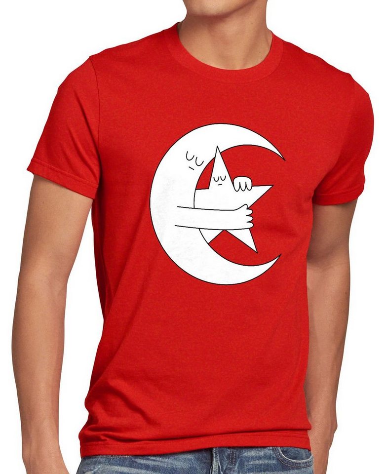 style3 Print-Shirt Herren T-Shirt Türkiye Demokrasi Demokratie Türkei Flagge Halbmond von style3