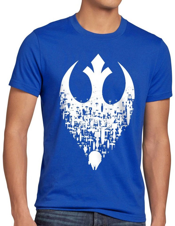 style3 Print-Shirt Herren T-Shirt Übermacht Rebellen-Allianz xwing ywing yavin von style3