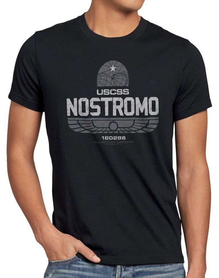 Print-Shirt Herren T-Shirt USCSS Nostromo 180286 alien xenomorph predator kino film vs box von style3