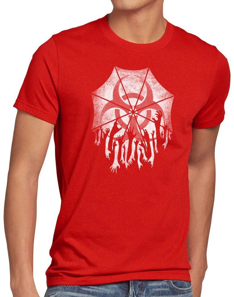 style3 Print-Shirt Herren T-Shirt Umbrella Zombie virus epidemie videospiel von style3