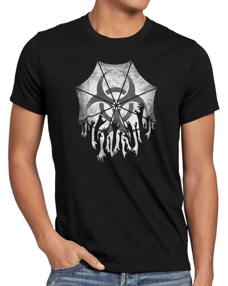 style3 Print-Shirt Herren T-Shirt Umbrella Zombie virus epidemie videospiel von style3