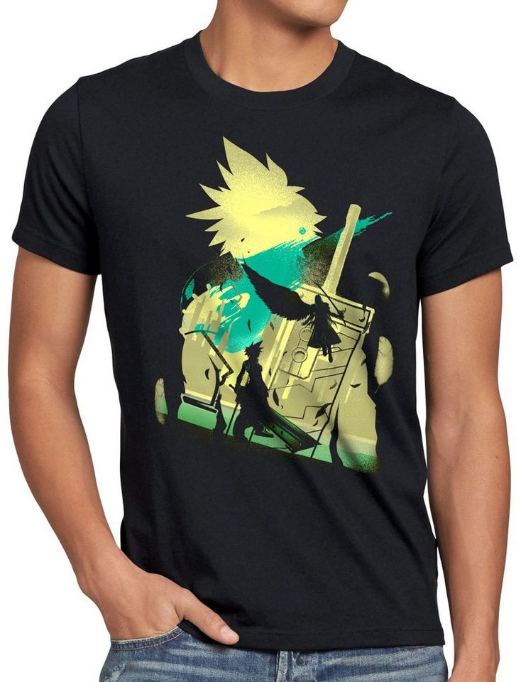 style3 Print-Shirt Herren T-Shirt VII Fantasy Battle avalanche sephiroth final japan ff7 von style3