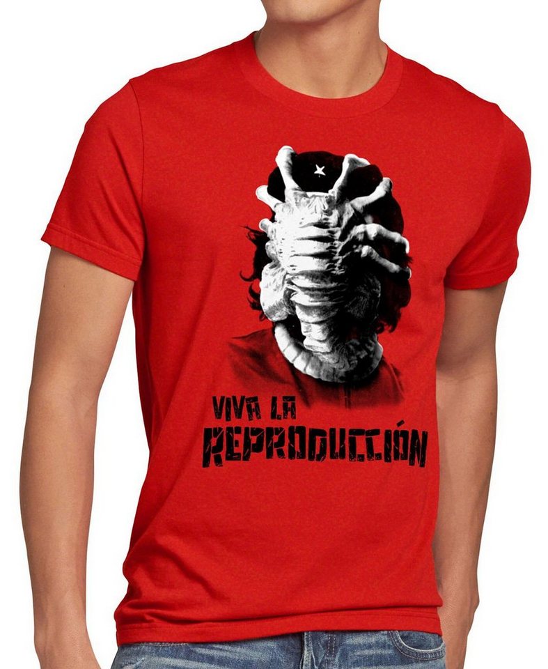 style3 Print-Shirt Herren T-Shirt Viva Facehugger alien che guevara revolution kuba xenomorph kino von style3