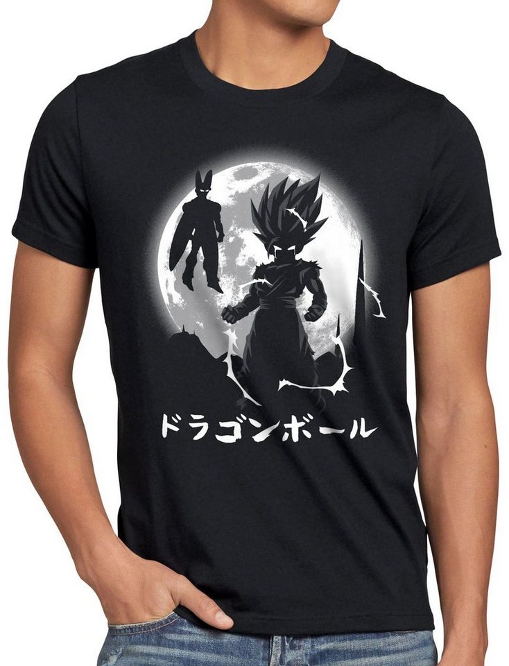 style3 Print-Shirt Herren T-Shirt Vollmond Saiyajins dragon vegeta son-goku ball von style3